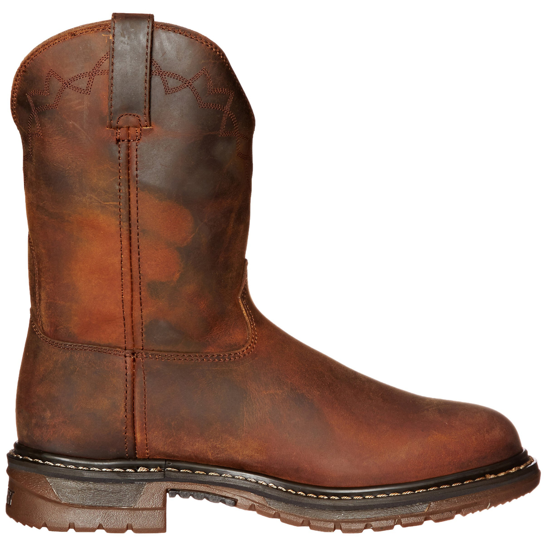 Men's Motorcycle Boots With Round Toes, Square Heels, Elastic Cuffs 2 Men's Motorcycle Boots With Round Toes, Square Heels, Elastic Cuffs - Image 2
