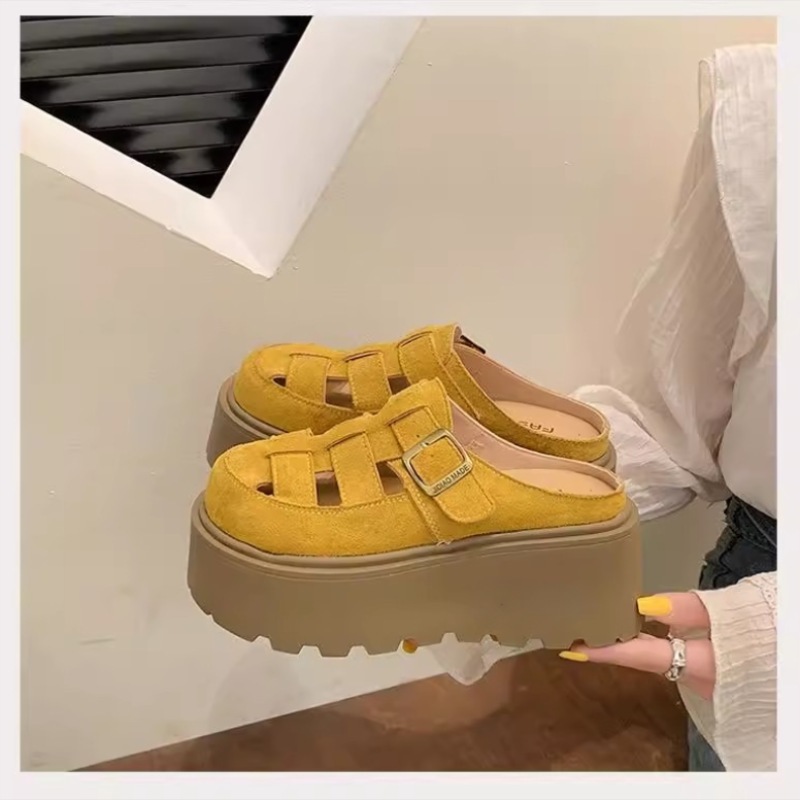 Small Chunky-soled Closed-toe Sandals Slippers 8 Small Chunky-soled Closed-toe Sandals Slippers - Image 8