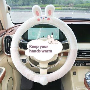 Autumn & Winter Car Steering Wheel Cover Plush Cartoon Thermal