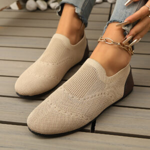 Fly knit Shoes Flat-Soled Breathable Casual