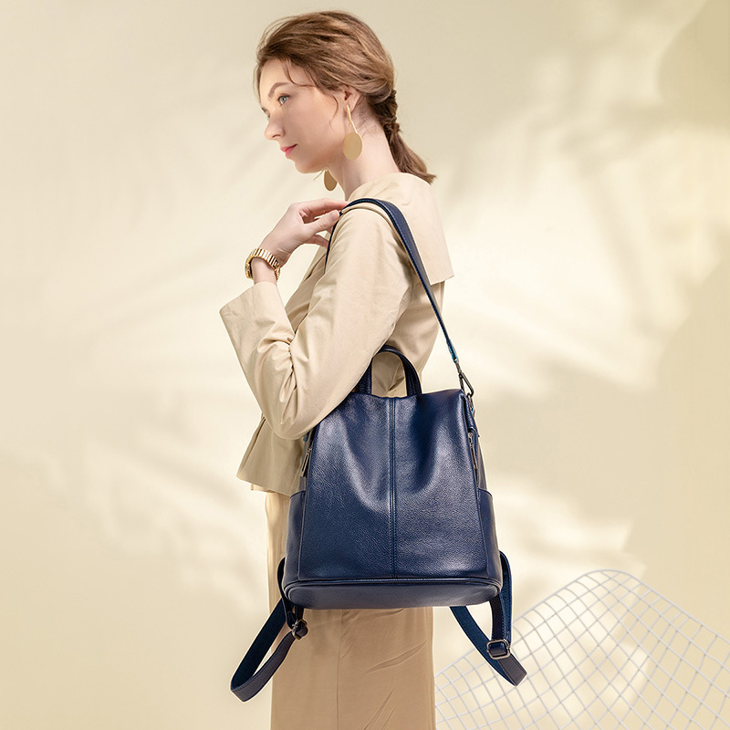 Large-Capacity Anti-Theft Bag Soft Leather Backpack 5 Large-Capacity Anti-Theft Bag Soft Leather Backpack - Image 5