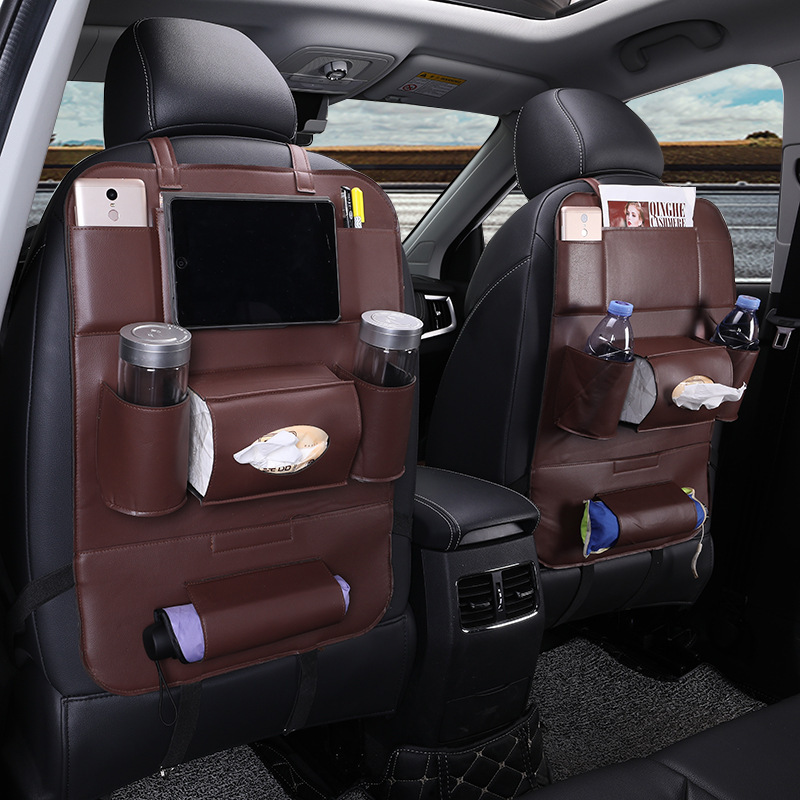 Multifunctional Car Seat Back Leather Folding 3 Multifunctional Car Seat Back Leather Folding - Image 3