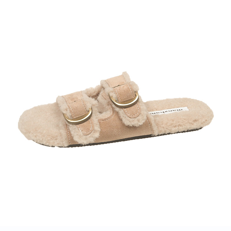 Flat Soled Lambswool Birkie Slippers For Women 5 Flat Soled Lambswool Birkie Slippers For Women - Image 5