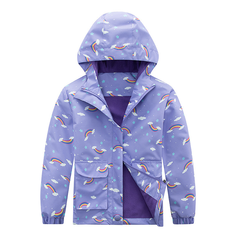 Kids' Windproof Waterproof Jacket Fleece-lined Camouflage 4 Kids' Windproof Waterproof Jacket Fleece-lined Camouflage - Image 4