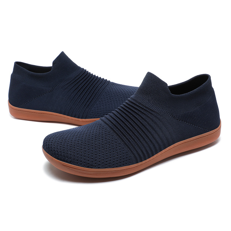 Flyknit Wide-toe Slip-on Sock Shoes Lightweight Comfortable 5 Flyknit Wide-toe Slip-on Sock Shoes Lightweight Comfortable - Image 5