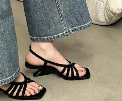 Wedge Suede Open Toe Sandals 5 Wedge Suede Open Toe Sandals - Image 5