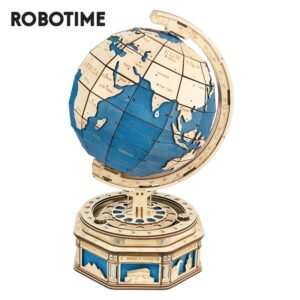 Robot Time Globe Earth 567pcs 3D Wooden Puzzle Games