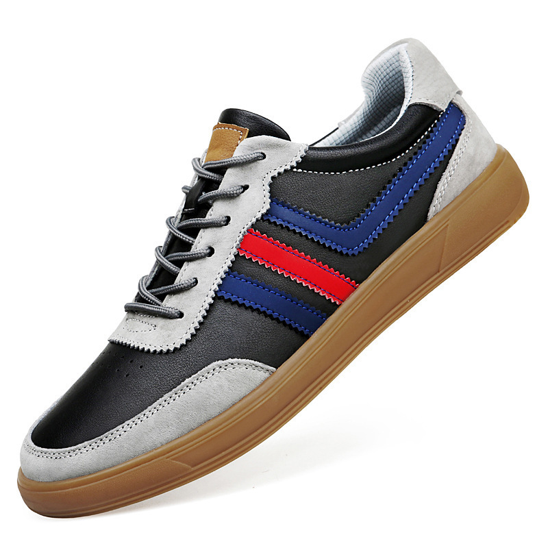 Men's Leather Sneakers With Built-In Height-Boosting Insoles And Tendon-Style Rubber Soles 7 Men's Leather Sneakers With Built-In Height-Boosting Insoles And Tendon-Style Rubber Soles - Image 7