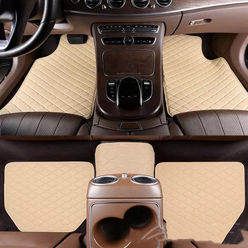 Universal Leather Embroidered Pad Car Floor Mats 3 Universal Leather Embroidered Pad Car Floor Mats - Image 3