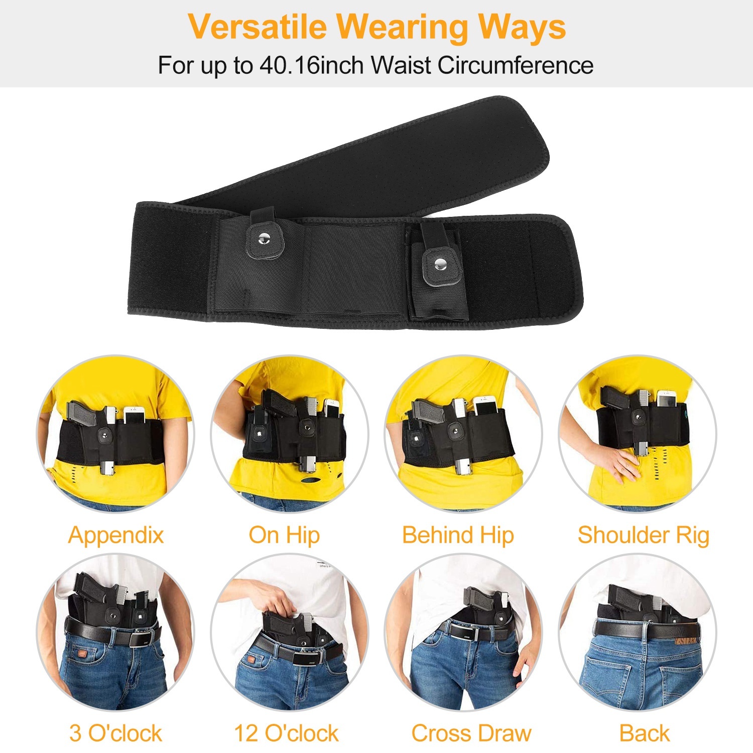 1Pc Belly Band Adjustable Waist Carry Pouch Breathable Neoprene Belt Bag 5 1Pc Belly Band Adjustable Waist Carry Pouch Breathable Neoprene Belt Bag - Image 5