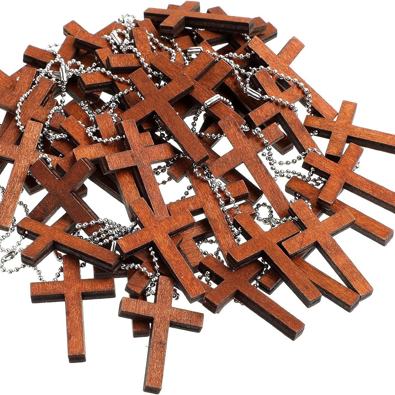 Wooden Craft Cross Pendant Ornament 1 Wooden Craft Cross Pendant Ornament