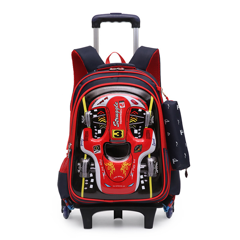 Trolley School Waterproof 3D Car Detachable Children Backpack 6 Trolley School Waterproof 3D Car Detachable Children Backpack - Image 6