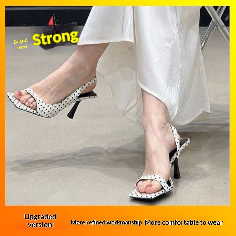 Stiletto Black Square-toe High Heels 4 Stiletto Black Square-toe High Heels - Image 4