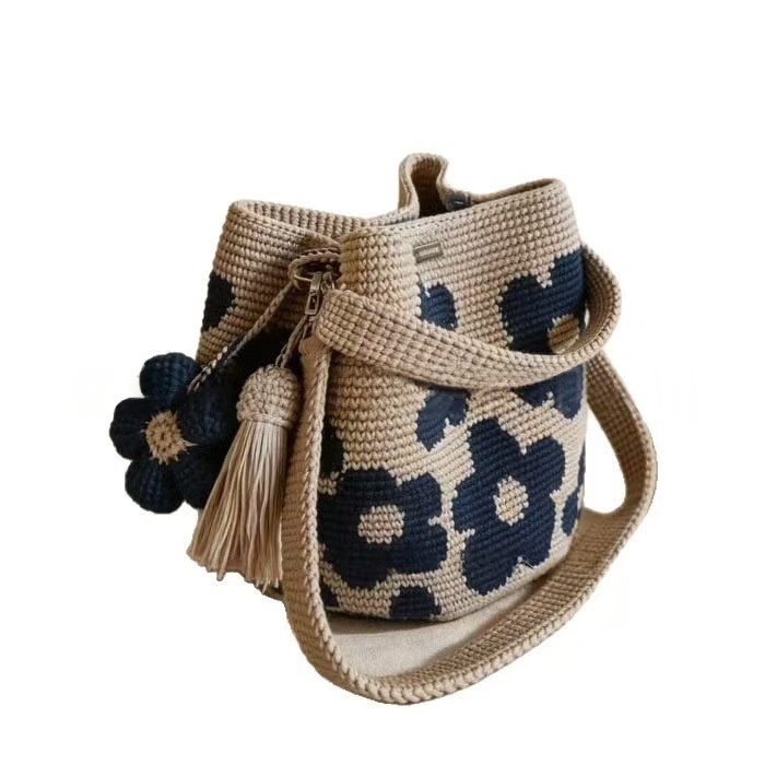 Hand-Crocheted Flower Tote Bag For Women 7 Hand-Crocheted Flower Tote Bag For Women - Image 7