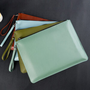 Sleek, High-capacity, Waterproof Leather Organizer For Contracts And Documents