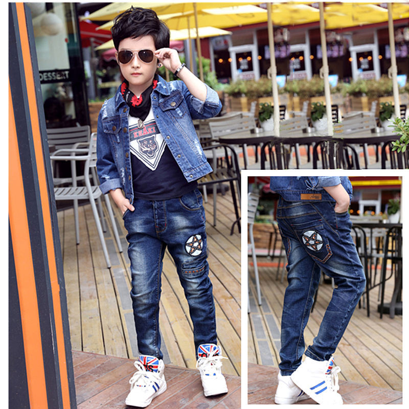 Boys Jeans One-piece Velvet 4 Boys Jeans One-piece Velvet - Image 4