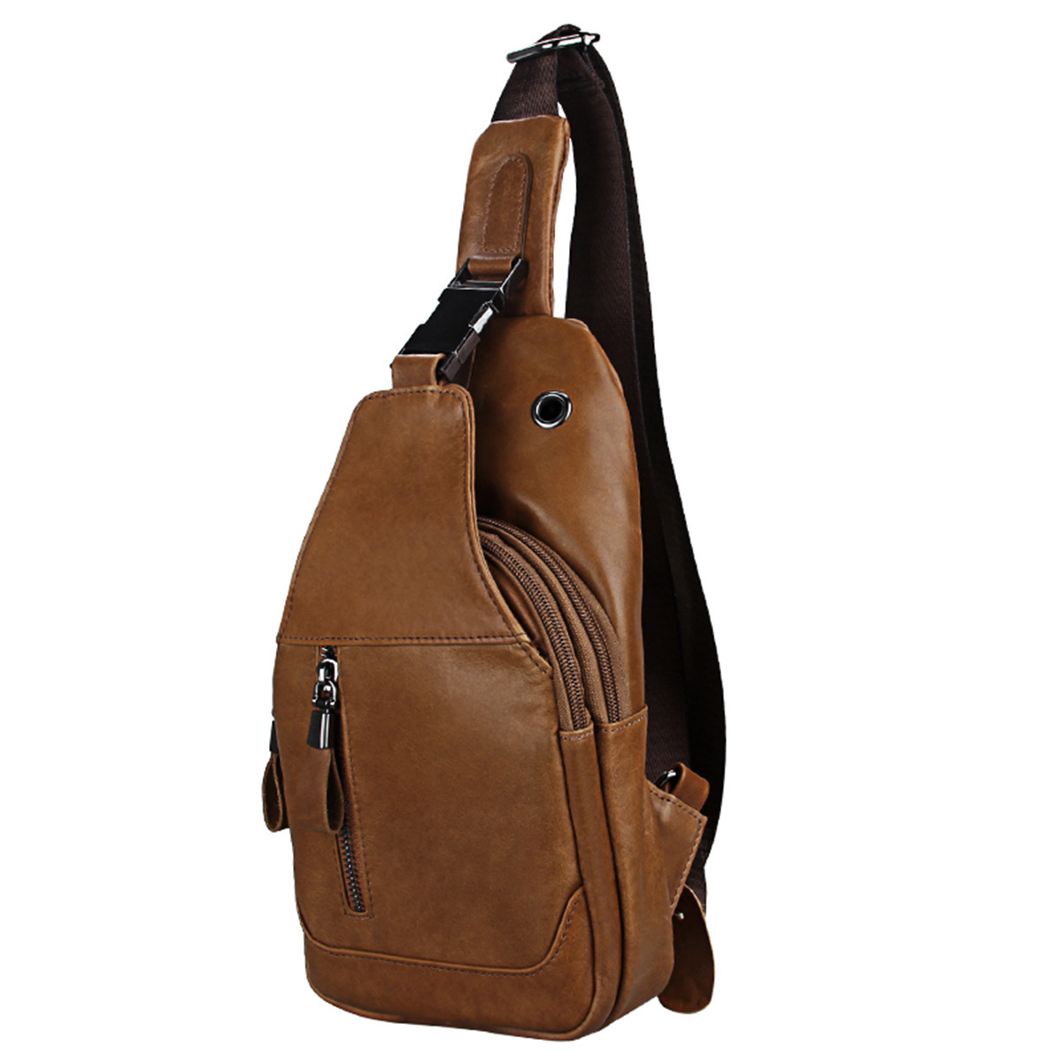 Men's First-Layer Cowhide Crossbody Bag 7 Men's First-Layer Cowhide Crossbody Bag - Image 7