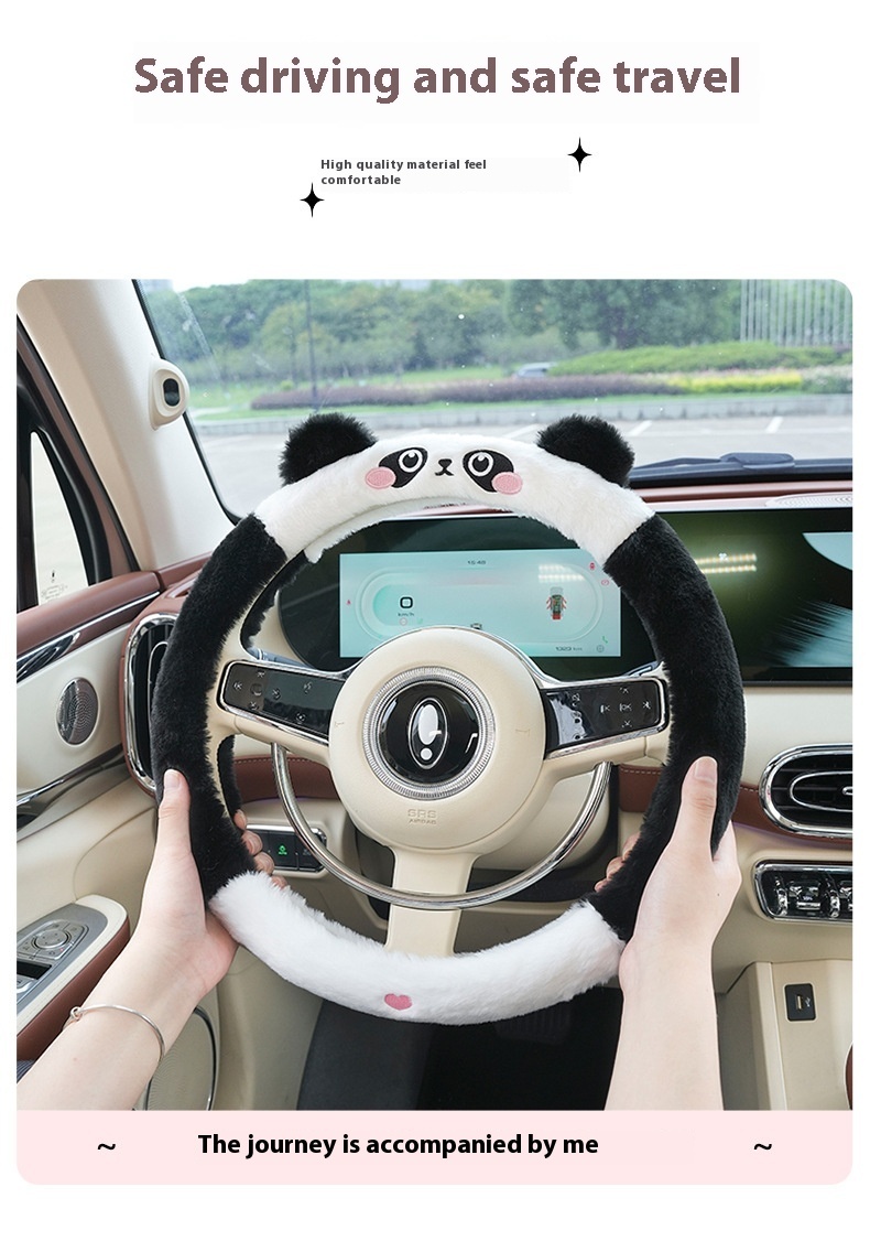 Autumn & Winter Car Steering Wheel Cover Plush Cartoon Thermal 3 Autumn & Winter Car Steering Wheel Cover Plush Cartoon Thermal - Image 3