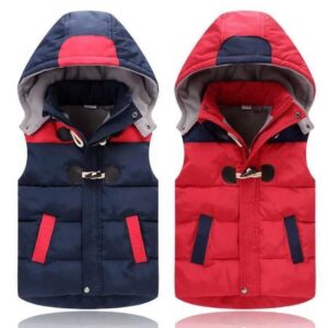 Velvet Padded Hooded Vest