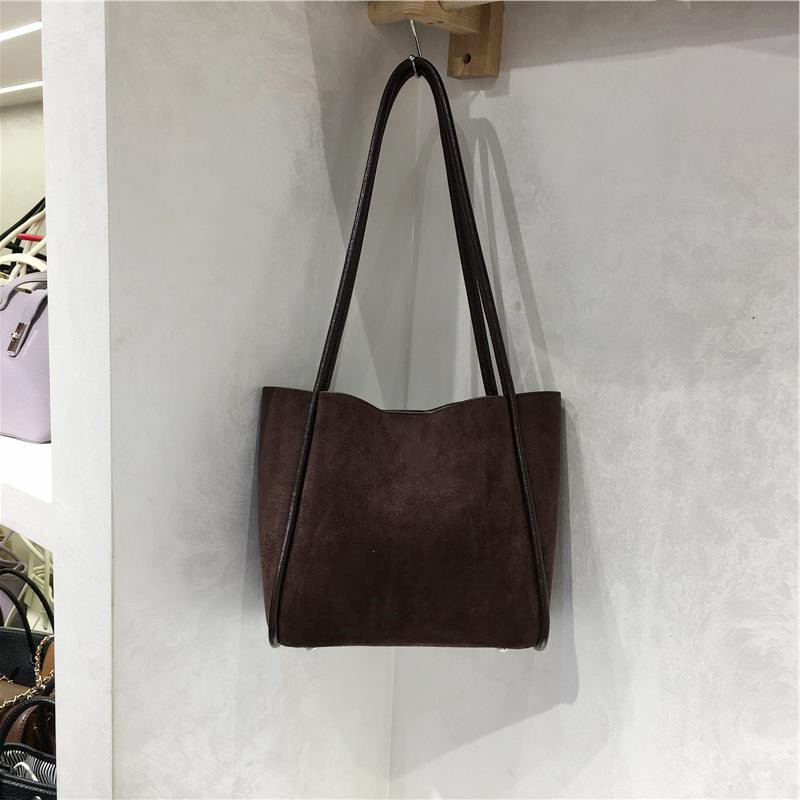Suede Tote Bag A Simple Casual Shoulder Tote 5 Suede Tote Bag A Simple Casual Shoulder Tote - Image 5