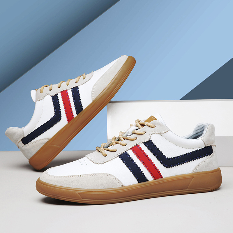 Men's Leather Sneakers With Built-In Height-Boosting Insoles And Tendon-Style Rubber Soles 1 Men's Leather Sneakers With Built-In Height-Boosting Insoles And Tendon-Style Rubber Soles
