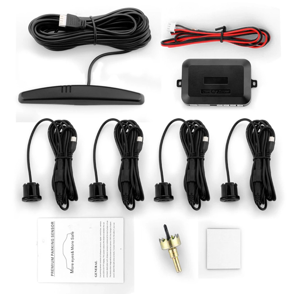 Car LED Crescent Buzzer Parking Sensor 4 Probes 2 Car LED Crescent Buzzer Parking Sensor 4 Probes - Image 2