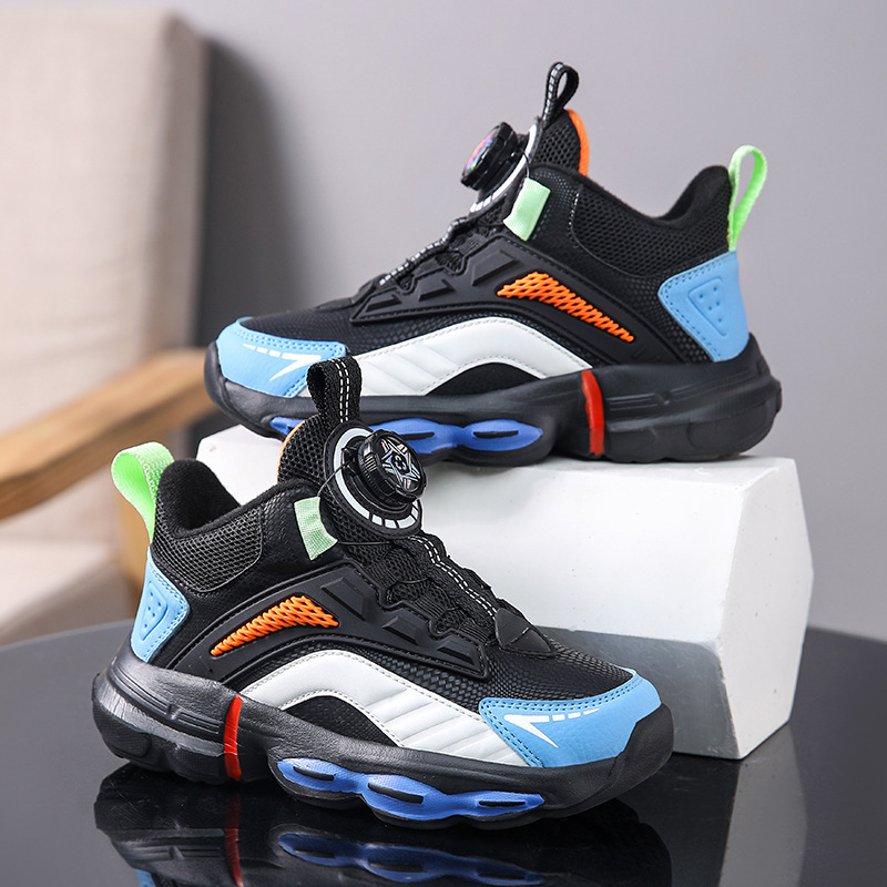 Outdoor Children's Waterproof Leather Basketball Shoes 7 Outdoor Children's Waterproof Leather Basketball Shoes - Image 7
