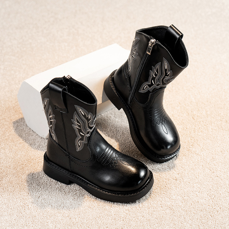 Girls' Embroidered Martin Boots 7 Girls' Embroidered Martin Boots - Image 7