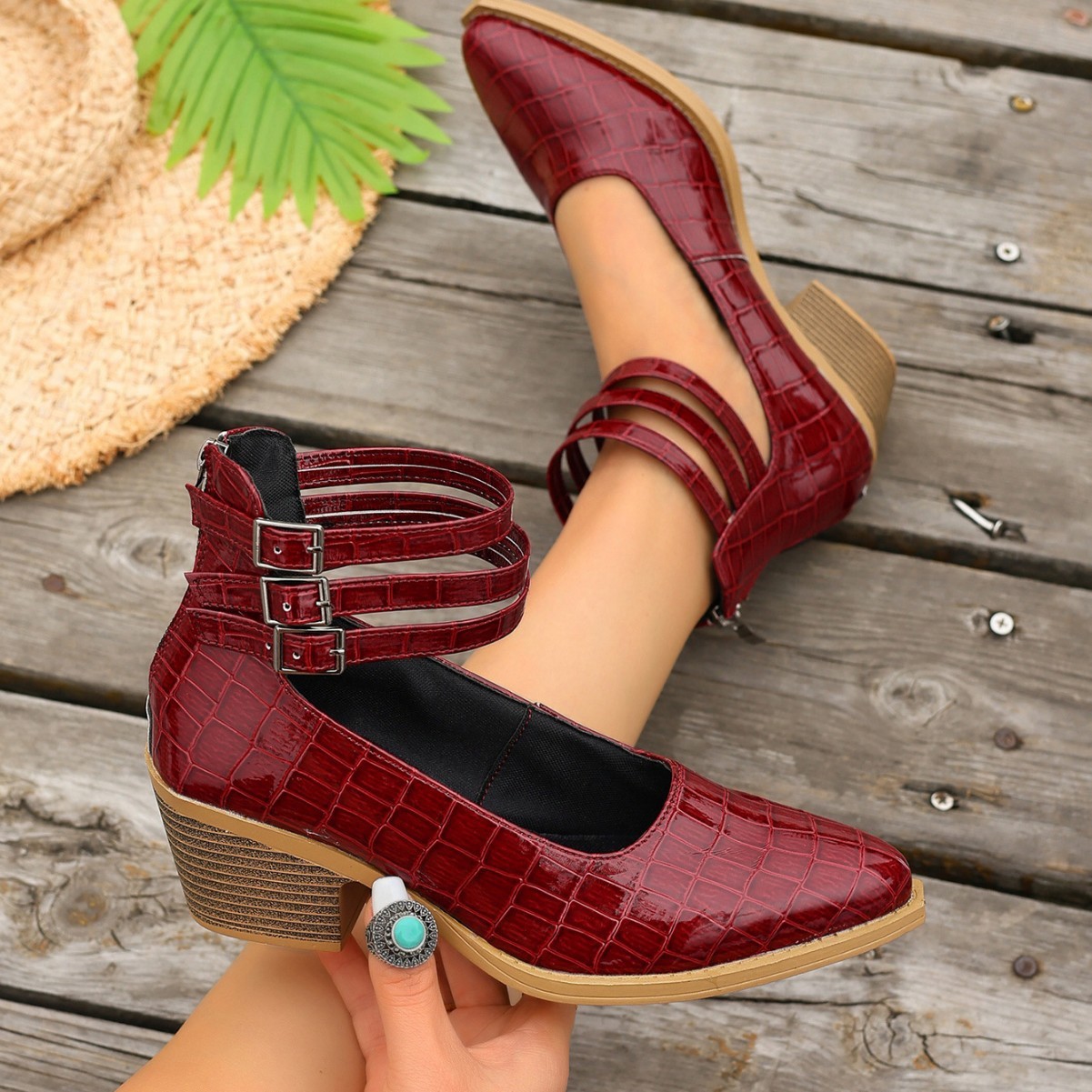 Women's Fashion Zipper High-Heel Pumps 2 Women's Fashion Zipper High-Heel Pumps - Image 2