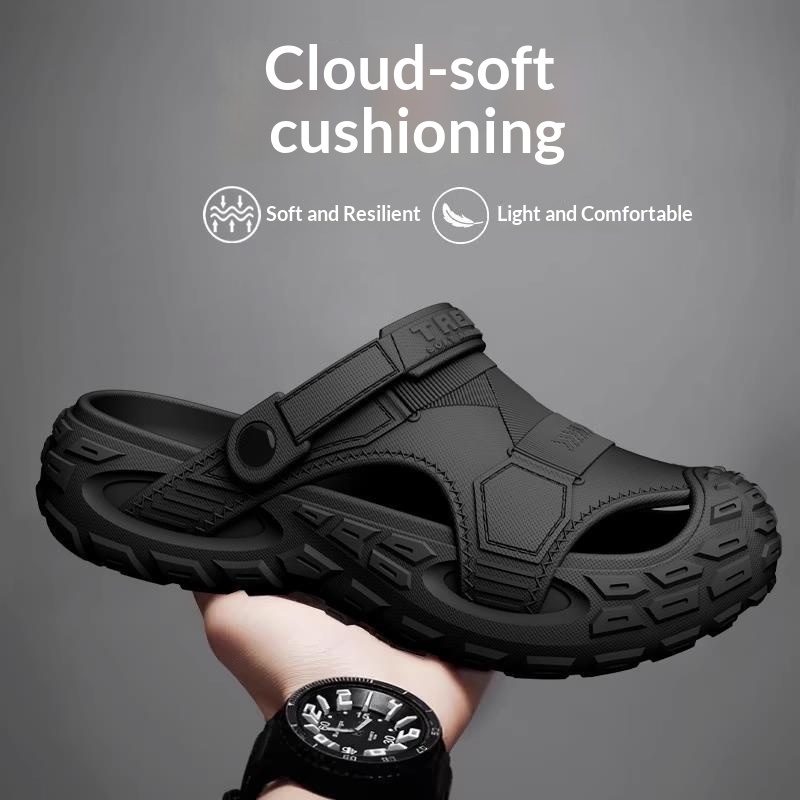 Outdoor Non-Slip Soft-Soled Closed-Toe Beach Clog Shoes 1 Outdoor Non-Slip Soft-Soled Closed-Toe Beach Clog Shoes