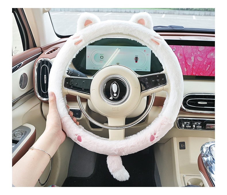 Autumn & Winter Car Steering Wheel Cover Plush Cartoon Thermal 9 Autumn & Winter Car Steering Wheel Cover Plush Cartoon Thermal - Image 9