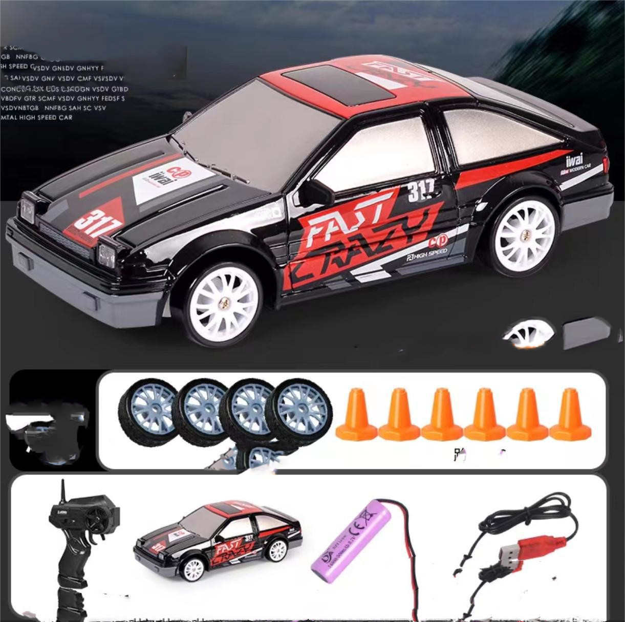 2.4G Drift RC 4WD Racing Car Toy 8 2.4G Drift RC 4WD Racing Car Toy - Image 8