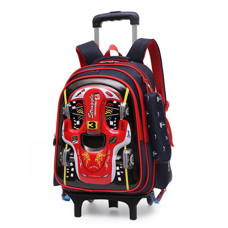 Trolley School Waterproof 3D Car Detachable Children Backpack 3 Trolley School Waterproof 3D Car Detachable Children Backpack - Image 3