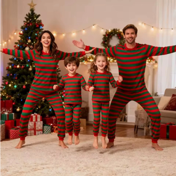 Striped Christmas Family Set Loungewear 2 Striped Christmas Family Set Loungewear - Image 2
