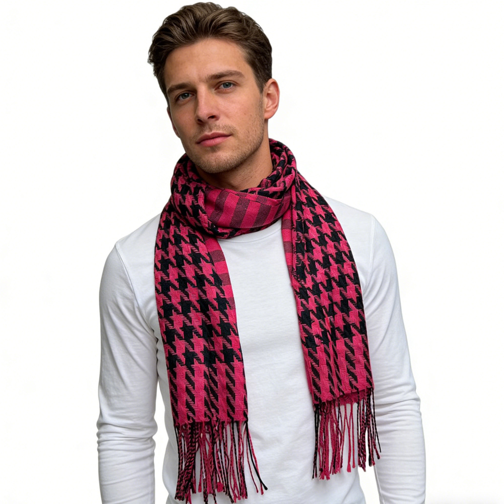 2pcs Textured Plush Scarf For Women & Men 3 2pcs Textured Plush Scarf For Women & Men - Image 3