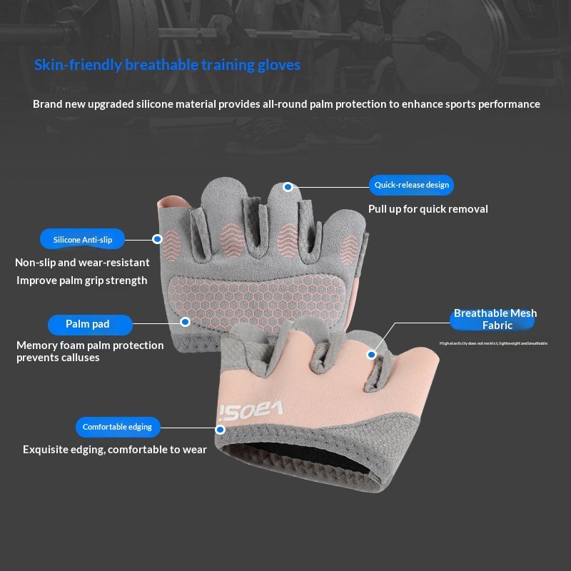 Fitness Gloves With Half Fingers Callus-resistant Non-slip And Breathable 6 Fitness Gloves With Half Fingers Callus-resistant Non-slip And Breathable - Image 6