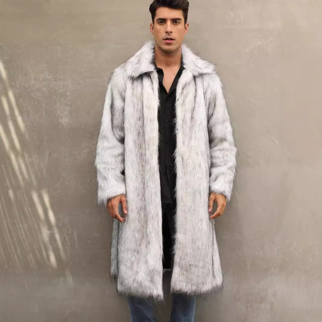 Mens Long Faux Fur Coat Mens Outerwear Warm And Cozy 1 Mens Long Faux Fur Coat Mens Outerwear Warm And Cozy