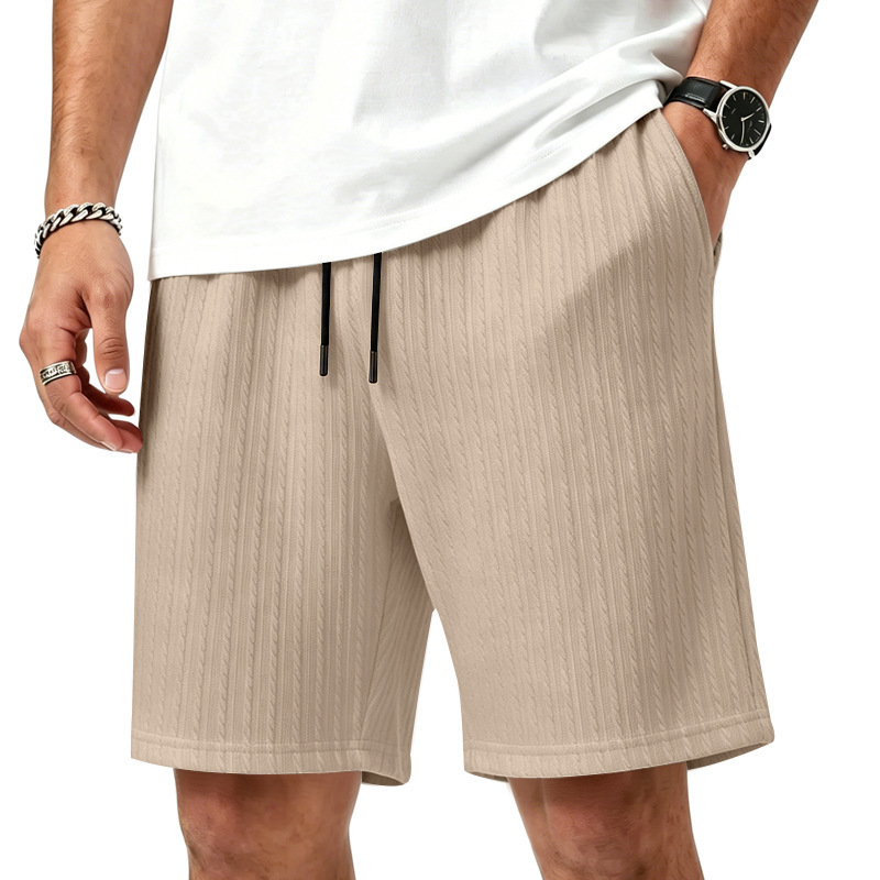 Jacquard Stretchable Loose-fit Shorts 3 Jacquard Stretchable Loose-fit Shorts - Image 3