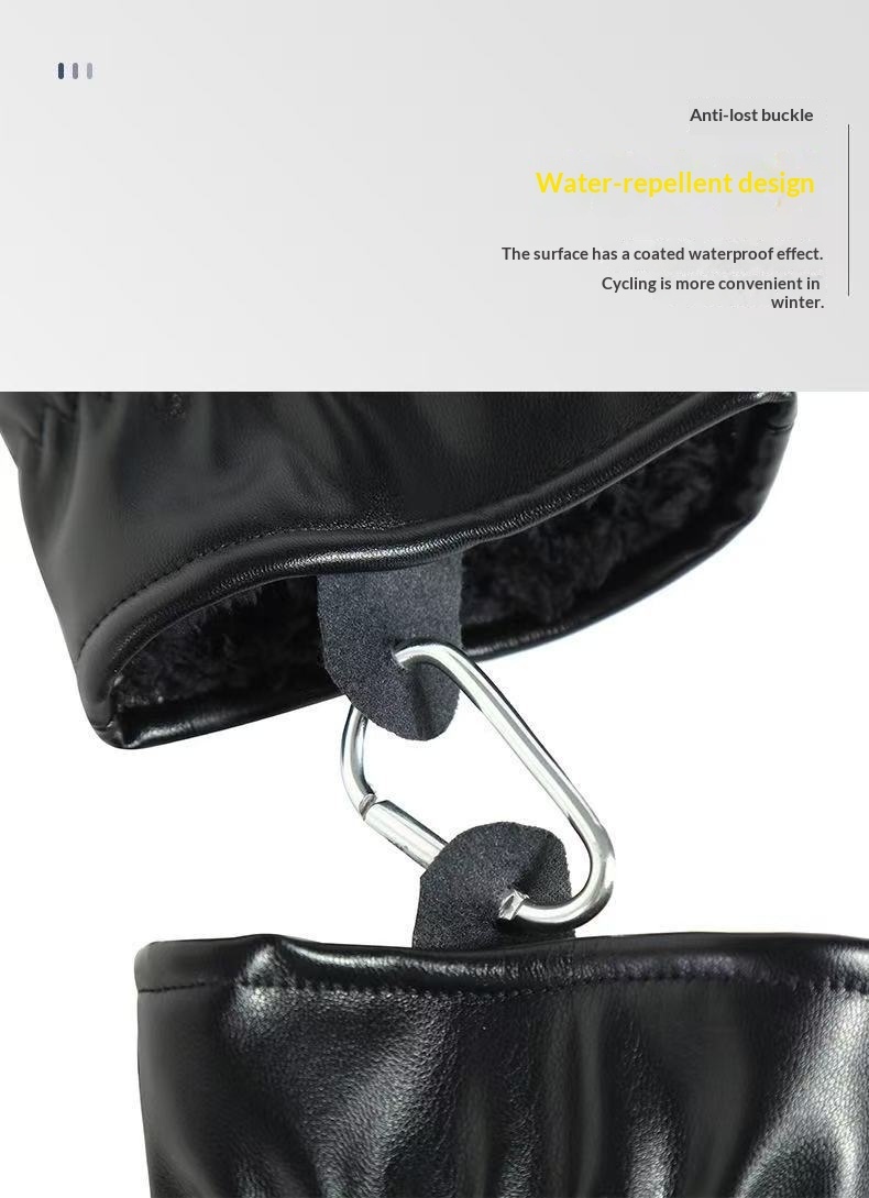 Fleece-lined Warm Winter Non-slip Reflective Gloves 4 Fleece-lined Warm Winter Non-slip Reflective Gloves - Image 4