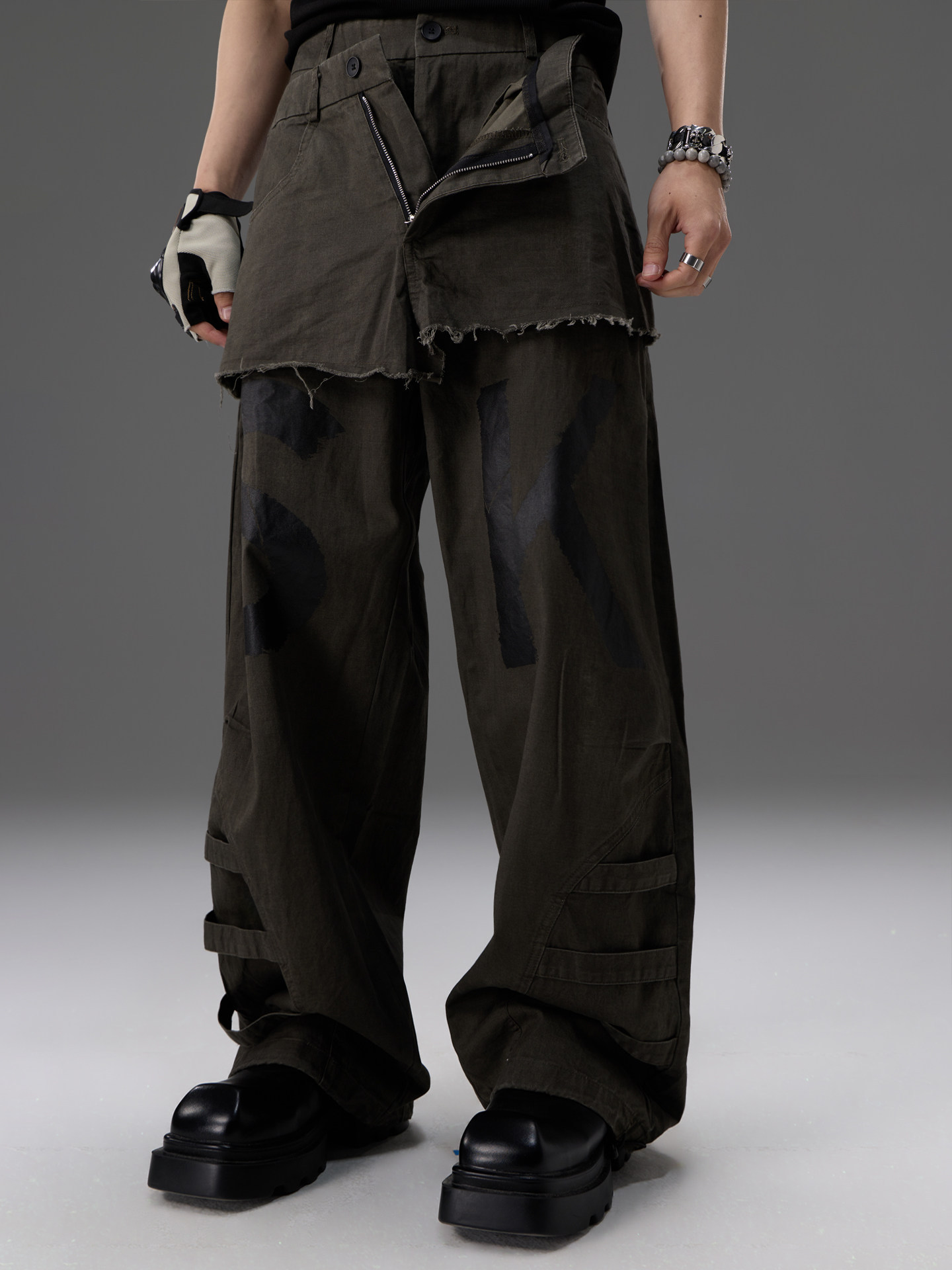 Two-piece Straight-leg Workwear Pants 4 Two-piece Straight-leg Workwear Pants - Image 4