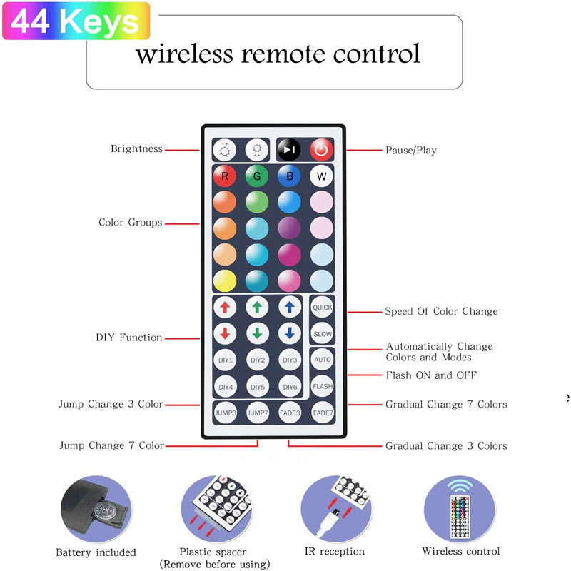 LED Strip Lights Lamp 5050 RGB 8 LED Strip Lights Lamp 5050 RGB - Image 8