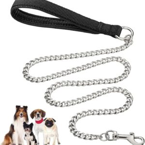 Strong Metal Chain Dog Leash – Built for Durability, Control and Comfort