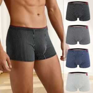Striped Antibacterial Breathable Men's Underwear