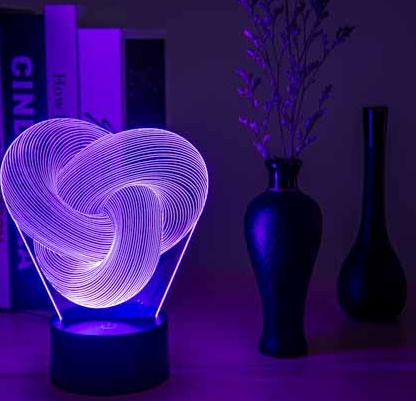 LED 3D Night Light Touch 3D Lighting 4 LED 3D Night Light Touch 3D Lighting - Image 4