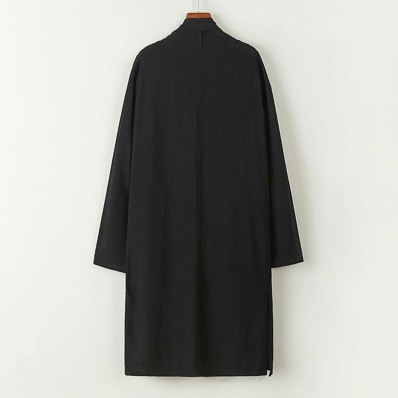 Men's Mandarin-collar Mid-length Trench Coat 8 Men's Mandarin-collar Mid-length Trench Coat - Image 8