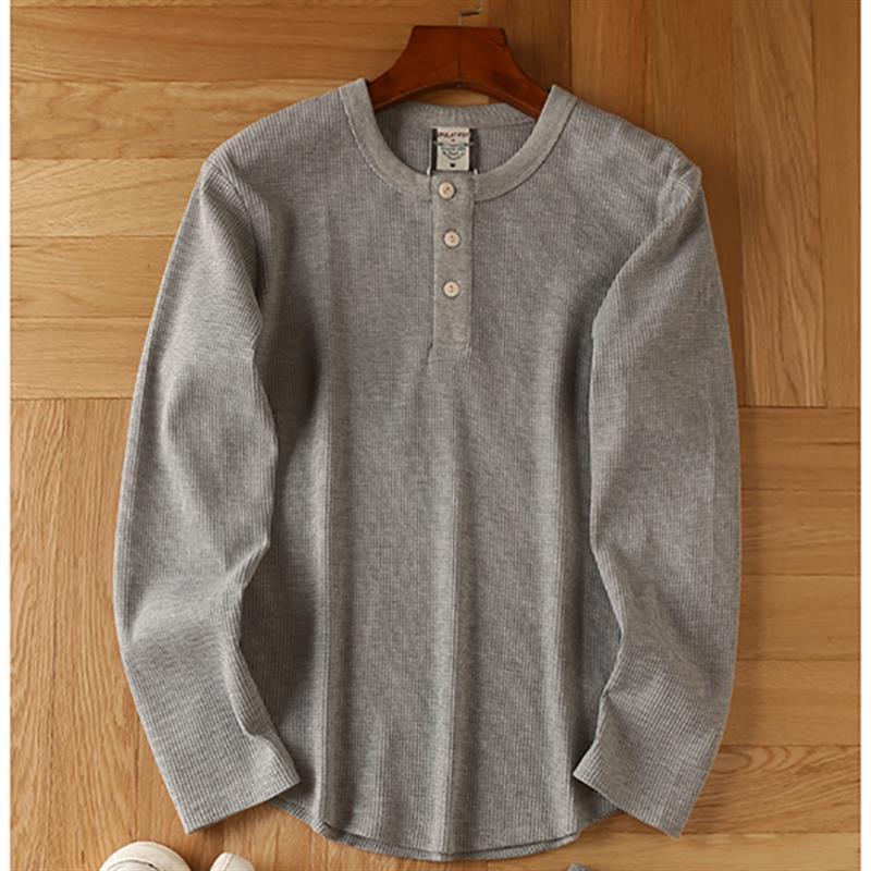 Men's Cotton Waffle-Weave Long-Sleeve Base Layer T-Shirt 6 Men's Cotton Waffle-Weave Long-Sleeve Base Layer T-Shirt - Image 6