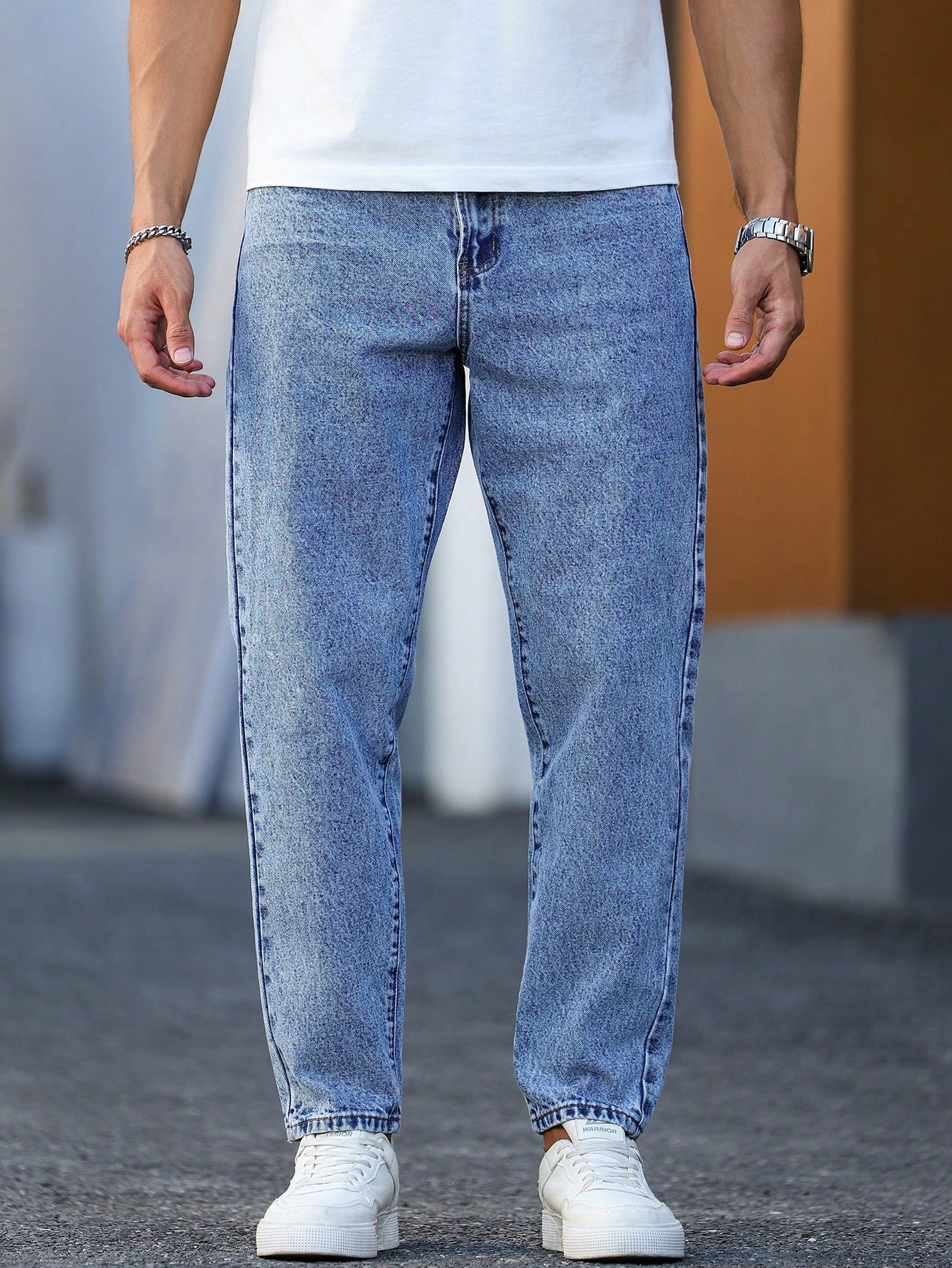 Light Blue Tapered Jeans 4 Light Blue Tapered Jeans - Image 4