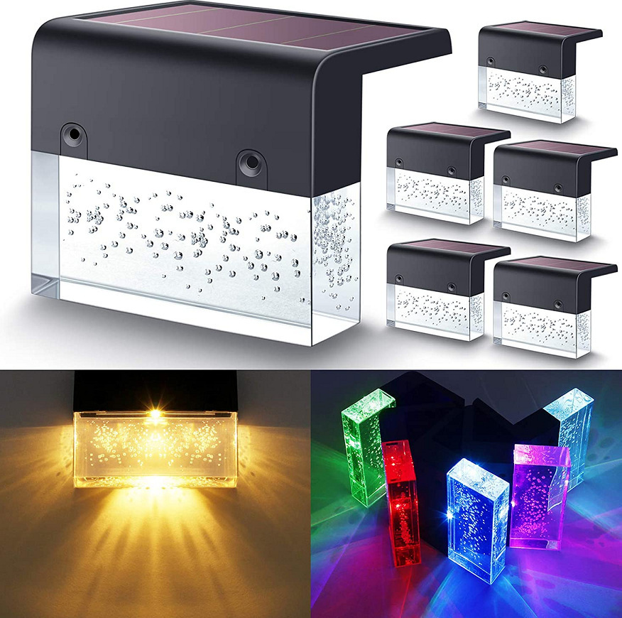 Waterproof New RGB LED Solar Light Step Fence Light 4 Waterproof New RGB LED Solar Light Step Fence Light - Image 4