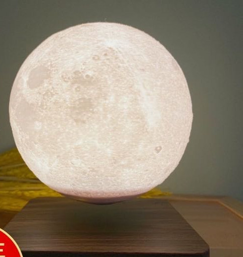 Magnetic Levitation Table Lamp Moon Light 3D Printing 3 Magnetic Levitation Table Lamp Moon Light 3D Printing - Image 3