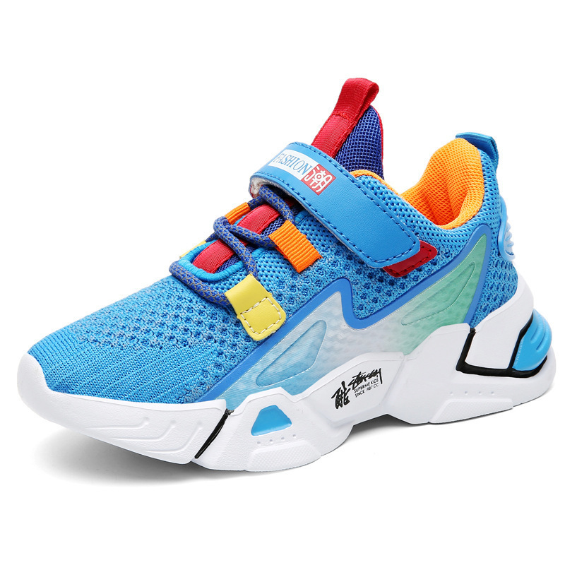 Children's Knit Sneakers, Boys' Casual Sneakers 2 Children's Knit Sneakers, Boys' Casual Sneakers - Image 2